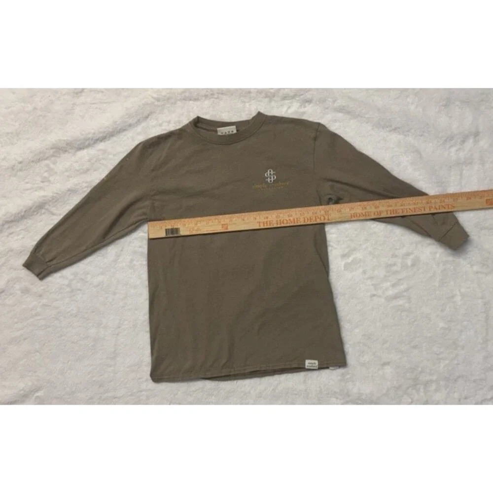 Simply Southern Pumpkins Fall Leaves Football Long Sleeve Brown Youth Small
